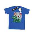 Miniatyrbild 1 av 4: Tom And Jerry Herr Julhälsningar T-shirt S Royal Blue Royal Blue S