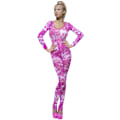 Miniatyrbild 1 av 3: Fever Dam/Dam Tie Dye Bodysuit One Size Rosa/Vit Pink/White One Size