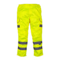 Miniatyrbild 1 av 2: Yoko Hi-Vis Cargo-byxor för män med knäskyddsfickor 32in Reg Yellow 32in Reg