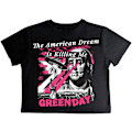 Miniatyrbild 1 av 2: Green Day Dam/Dam American Dream Crop Top L Svart Black L