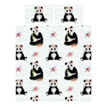 Miniatyrbild 1 av 3: Rapport Panda Påslakan Set Enkelsäng Svart/Vit Black/White Single