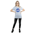 Miniatyrbild 4 av 5: NASA Dam/Damer Classic Insignia Logo Boyfriend T-Shirt XL S Sports Grey XL