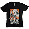 Miniatyrbild 1 av 2: Nightmare Before Christmas Unisex Vuxen Måne Prydd T-Shir Black/Orange M