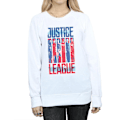 Miniatyrbild 3 av 5: DC Comics Dam/Dam Justice League Film Team Flag Sweatshirt White M
