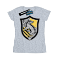 Miniatyrbild 1 av 5: Harry Potter Dam/Dam Hufflepuff Crest Flat Bomull T-shirt Sports Grey L