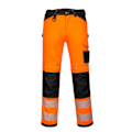 Miniatyrbild 1 av 2: Portwest Herr PW3 Hi-Vis Lättvikts Stretch Säkerhetsarbetsbyxor Orange/Black 41R
