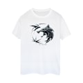 Miniatyrbild 1 av 3: Netflix Dam/Damer The Witcher Wolf Logo Bomull Boyfriend T- White XXL