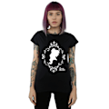 Miniatyrbild 2 av 3: Disney Princess Dam T-shirt i bomull med Belle-silhuett för kvinnor/damer X Black XL