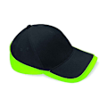 Miniatyrbild 1 av 2: Beechfield Teamwear Competition Cap One Size Svart/Lime Black/Lime One Size
