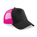 Miniatyrbild 1 av 2: Beechfield Unisex Vuxen Snapback Trucker Cap En Storlek Svart/Fuchsia Black/Fuchsia One Size