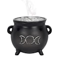 Miniatyrbild 1 av 4: Something Different Triple Moon Cauldron Backflow Rökelse Brännare Black One Size
