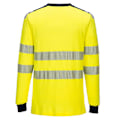 Miniatyrbild 2 av 2: Portwest Herr PW3 Flamskyddad Varsel Långärmad T-shirt L Yellow/Navy L