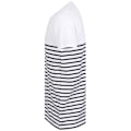 Miniatyrbild 3 av 4: Front Row Vuxen Unisex Breton Randig T-shirt XS Vit/Marinblå White/Navy XS