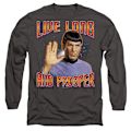 Miniatyrbild 3 av 3: Star Trek: The Original Series Unisex Vuxen Live Long and Prosp Charcoal XL