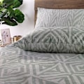 Miniatyrbild 3 av 4: Furn Tanza Global Geometrisk Täcke Set Superking Salvia Grön Sage Green Superking