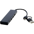 Miniatyrbild 4 av 5: Tekio Rise Återvunnen Aluminium USB 2.0 Hub En Storlek Solid Svart Solid Black One Size