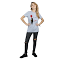 Miniatyrbild 4 av 5: It Dam/Damer Georgie Float Bomull Pojkvän T-Shirt S Sport Sports Grey S