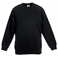 Miniatyrbild 1 av 2: Fruit Of The Loom Barnkläder Unisex Raglanärm Sweatshirt 3-4 Black 3-4