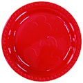 Miniatyrbild 1 av 2: Disney Relief Plast Embossed Mickey Mouse Party Tallrikar (Förpackning Red One Size