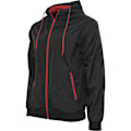 Miniatyrbild 3 av 4: Bygg ditt varumärke Herr Zip Up Wind Runner Jacka 4XL Svart/Röd Black/Red 4XL