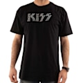 Miniatyrbild 1 av 2: Kiss Unisex Vuxen Diamante Logo T-Shirt XL Svart Black XL