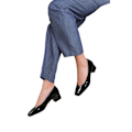 Miniatyrbild 2 av 2: Where's That From Dam/Damer Seattle Bred Low Block Heel Cou Black 7 UK Wide