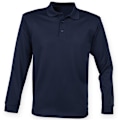 Miniatyrbild 1 av 2: Henbury Coolplus Moisture Wicking Långärmad Poloskjorta X Navy XXS