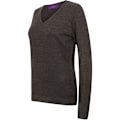 Miniatyrbild 1 av 5: Henbury Dam/Damer 12 Gauge Fint Stickat V-Ringad Tröja / Sweatshirt Navy M