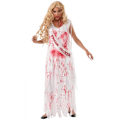 Miniatyrbild 2 av 2: Rubies Bloody Prom Queen Kostym S Vit/Röd White/Red S
