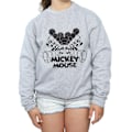 Miniatyrbild 3 av 5: Disney Girls Mickey Mouse Mirrored Sweatshirt 7-8 år Sport Sports Grey 7-8 Years