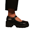 Miniatyrbild 2 av 3: Where's That From Dam/Damer Rylee Retro Platform Block Heel Black 7 UK