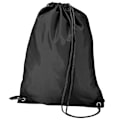 Miniatyrbild 1 av 3: BagBase Budget Vattentålig Sport Gymsac Dragsnöre Väska (11 Black One Size