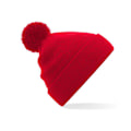 Miniatyrbild 1 av 2: Beechfield Original Pom Pom Beanie One Size Classic Red Classic Red One Size