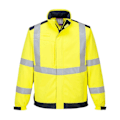 Miniatyrbild 1 av 2: Portwest Hi-Vis Modaflame Multi-Norm Softshelljacka för män 4XL Yellow/Navy 4XL