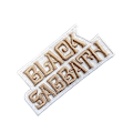 Miniatyrbild 2 av 2: Black Sabbath Vävd Textlogotyp Stryk-På-Lapp En Storlek Vit White One Size