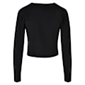 Miniatyrbild 2 av 3: Bygg ditt varumärke Dam/Dam Långärmad Crop Top M Svart Black M