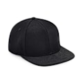 Miniatyrbild 1 av 2: Beechfield 6 Panel Snapback Cap One Size Svart Black One Size