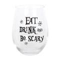 Miniatyrbild 1 av 2: Something Different Eat, Drink & Be Scary Stjälkfri Vinglas O Black/Clear One Size