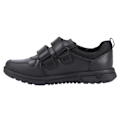 Miniatyrbild 3 av 4: Hush Puppies Boys Spencer Läderskolskor 2 UK Svart Black 2 UK