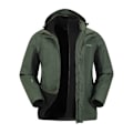 Miniatyrbild 3 av 5: Mountain Warehouse Mens Thunderstorm 3 i 1 Vattentät Jacka 3 Khaki 3XL
