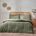 Miniatyrbild 1 av 3: Yard Chunky Cotton Waffle Påslakan Set Enkelsäng Eucalyptus Eucalyptus Single