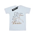 Miniatyrbild 1 av 5: Disney Princess Girls Belle I Only Date Beasts Bomull T-shirt 1 White 12-13 Years