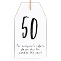 Miniatyrbild 3 av 3: Något annorlunda milstolpe 50-årsdag hängande sentiment S Black/White One Size