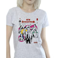 Miniatyrbild 3 av 4: Netflix Dam/Kvinnor Sex Education Magazine Cover Bomull T-shirt Sports Grey L