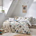 Miniatyrbild 5 av 6: Peter Rabbit Scandi Woods Borstad Bomullsduvet Set Enkelsäng Natural Single