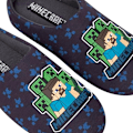Miniatyrbild 3 av 3: Minecraft Pojks Creeper Tofflor 11 UK Barn Marinblå/Blå Navy/Blue 11 UK Child