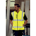 Miniatyrbild 2 av 2: Yoko Hi Vis Softshell Väst för Herr / Arbetskläder M Hi-Vis Gul Hi-Vis Yellow M