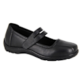 Miniatyrbild 1 av 2: Mod Comfys Dam/Damer Softie Läder Extra Bred Mary Janes 5 Black 5 UK