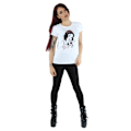 Miniatyrbild 2 av 4: Disney Princess Dam T-shirt i bomull med glitter för kvinnor/damer White XL