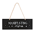 Miniatyrbild 1 av 2: Något Annorlunda Manifesterar Pågående Hängande Skylt En Storlek Black/White One Size